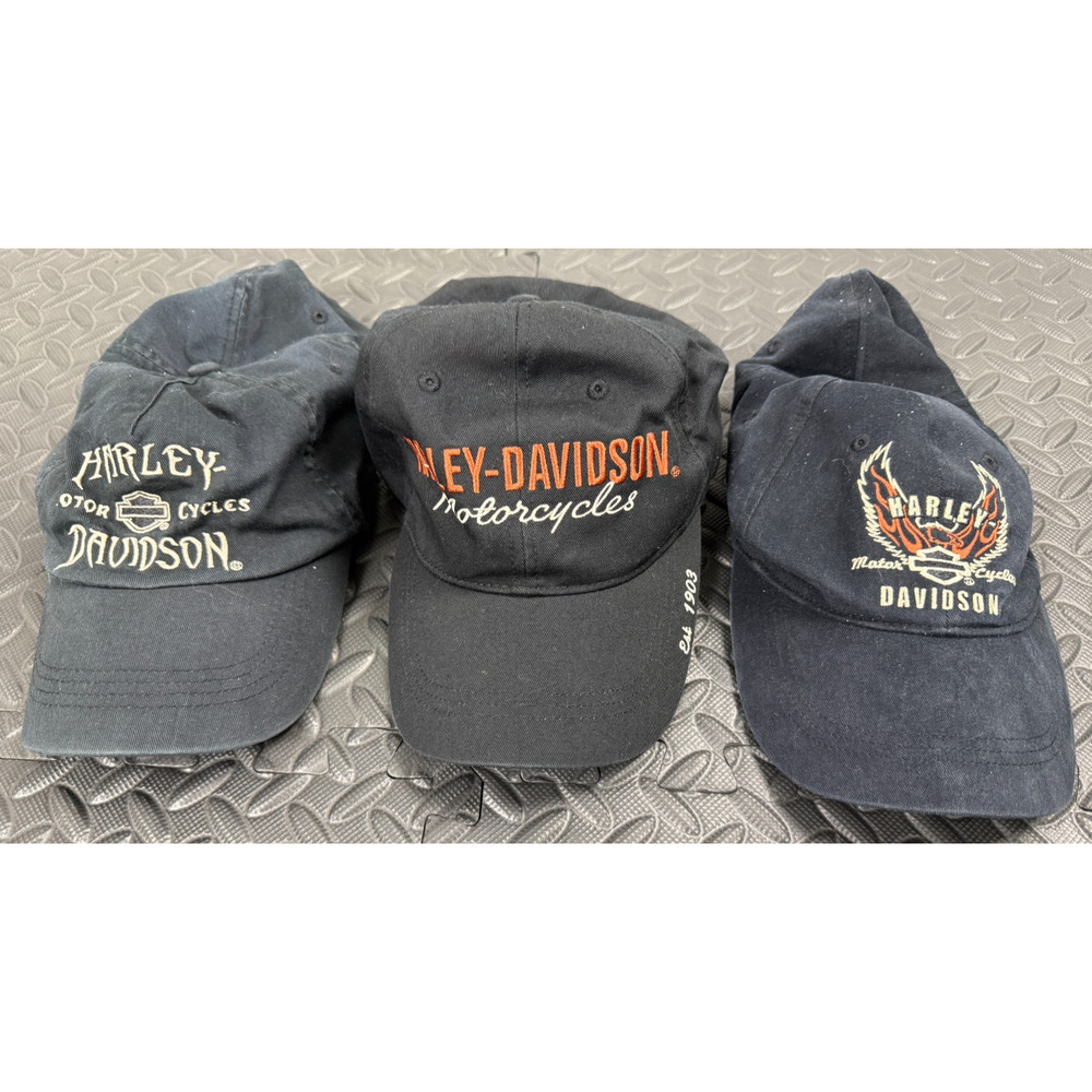 Harley-Davidson Motorcycles Hat Lot of 3 VTG S/M Clean Original American Legend